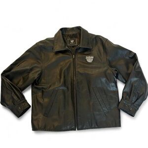 Vintage Sabian Cymbals Leather Jacket Men’s Large Made in Canada